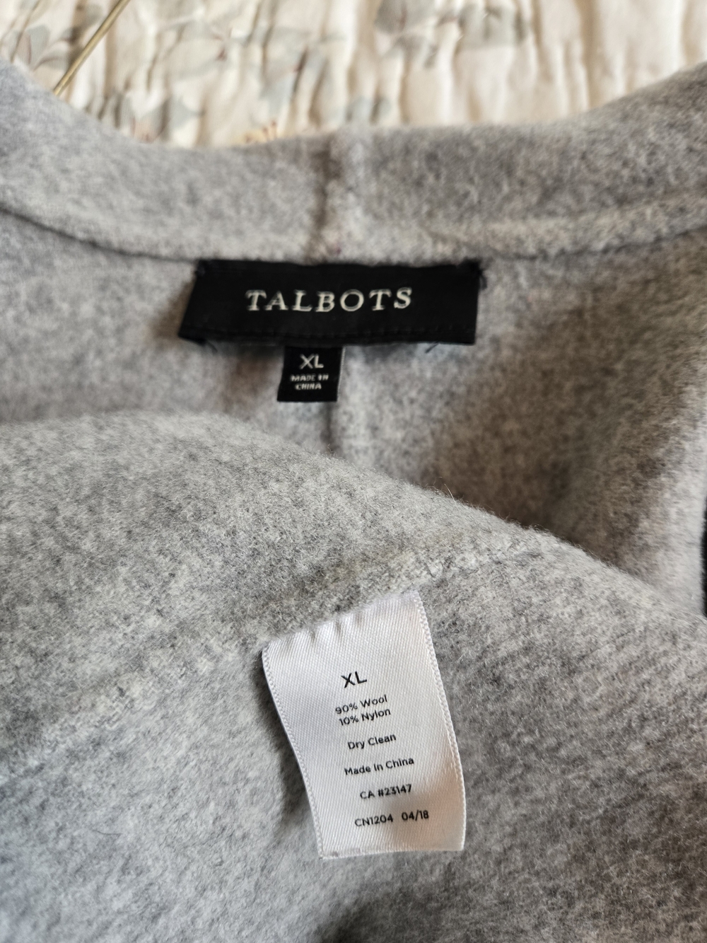 Talbots Women's Reversible Grey Wool Blend Jacket - Picture 3 of 3